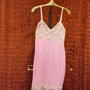 Vintage Lace Nylon Slip Dress